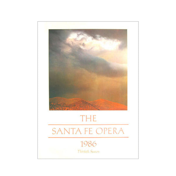 1986 Season Poster featuring mountains and clouds artwork by Eliot Porter.