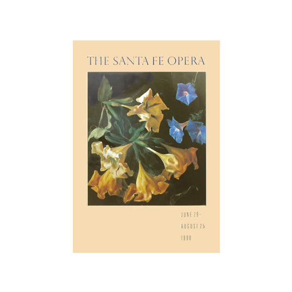 1990 Season Poster featuring flowers. Artwork by Henriette Wyeth.