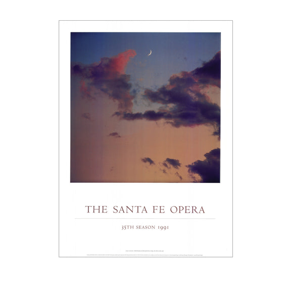 1991 Season Poster featuring sky, clouds and moon. Artwork by Eliot Porter.