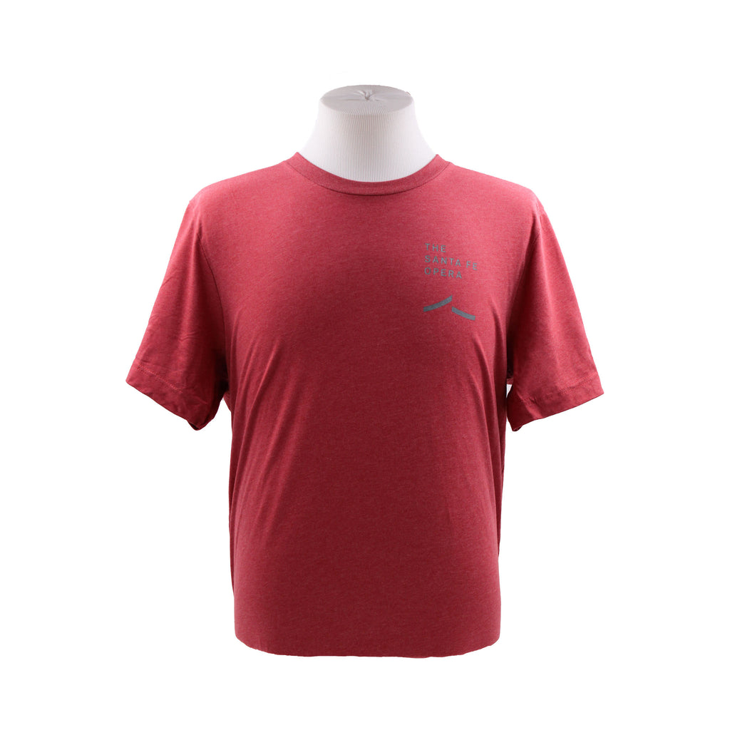 Cotton/ Polyester Blend, Canvas Red, Crew Neck, Unisex, Short Sleeve Tee, Front