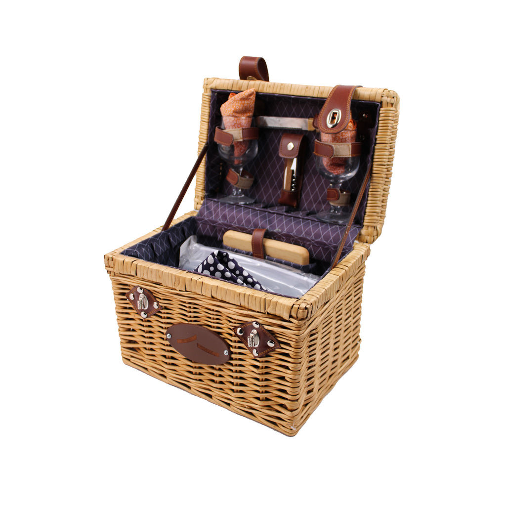 image of picnic basket with contents