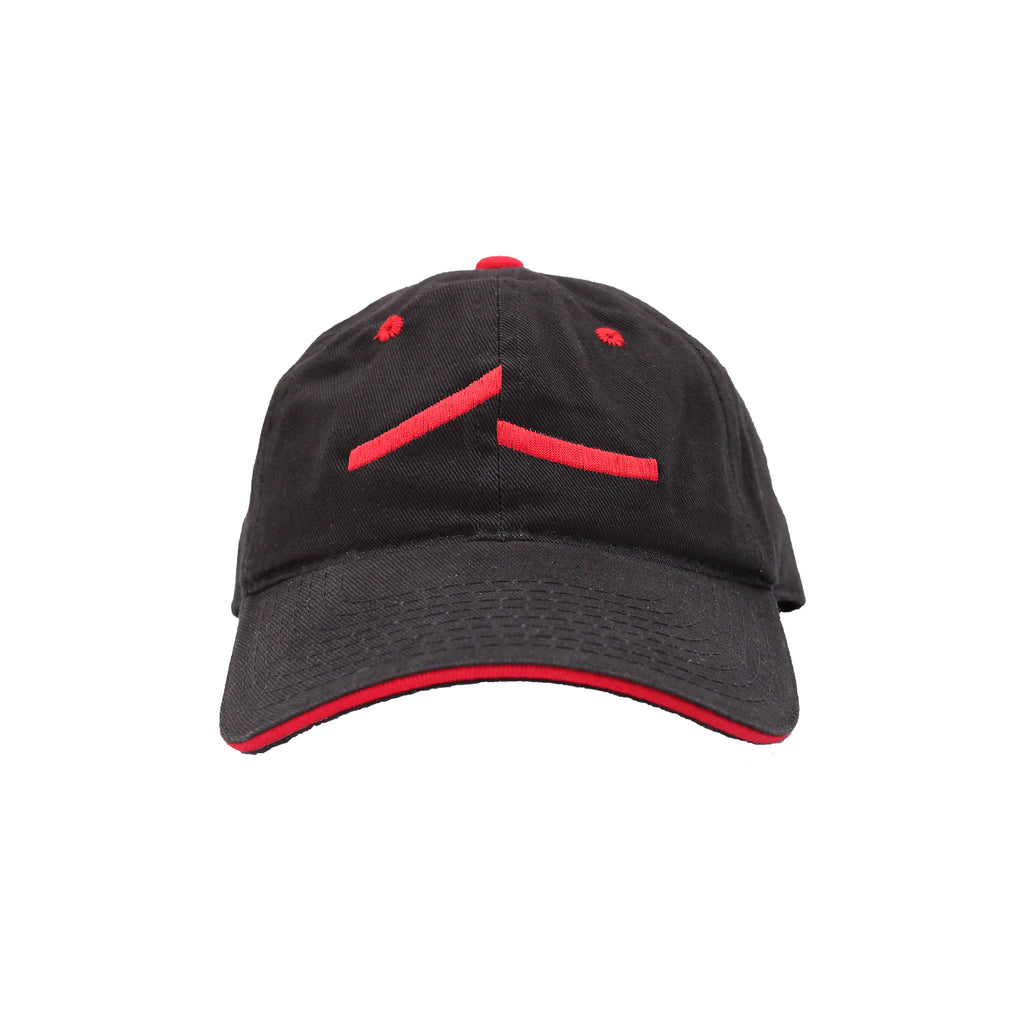 Black and red ball cap with red Santa Fe Opera swoosh logo.