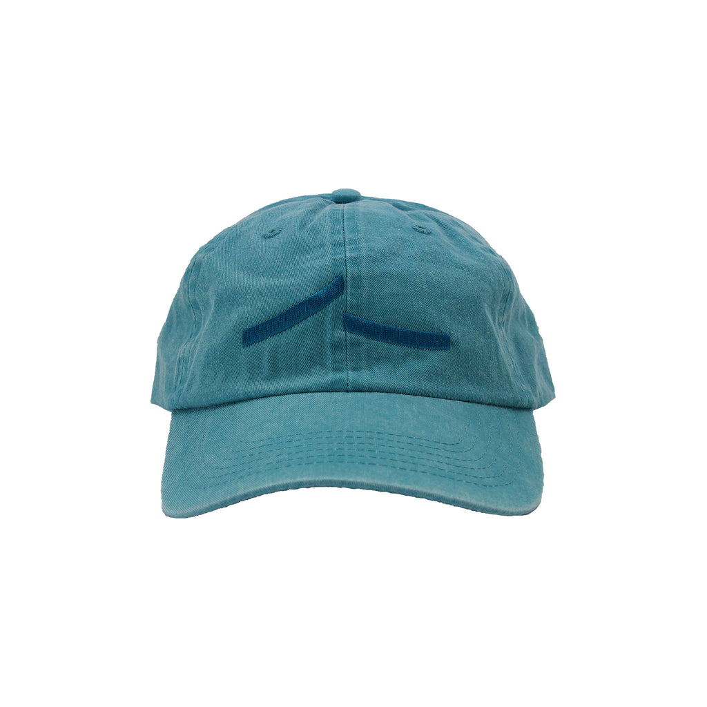 Turquoise ball cap with light blue Santa Fe Opera swoosh logo.